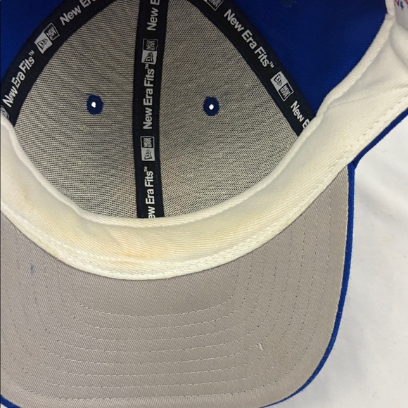 New York Mets New Era Cap Strapback Hat MLB Baseball Blue Orange - Picture 6 of 8